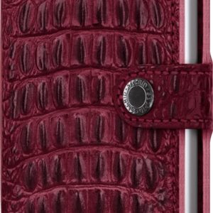 Secrid Porte carte sécurisé cuir rouge bordeaux.