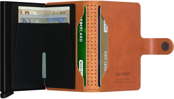 Secrid Porte carte sécurité cuir brun perforé