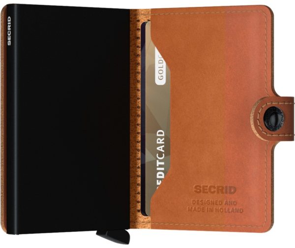 Secrid Porte carte sécurité cuir brun perforé