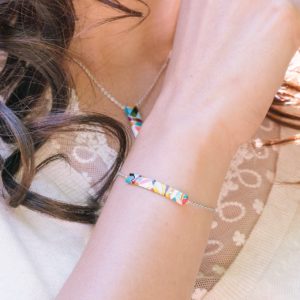 Una Storia BR14005 Collection Indie Bracelet argent et email