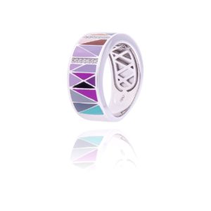 Una Storia BG16002 Collection Moderna Bague argent email multicolor