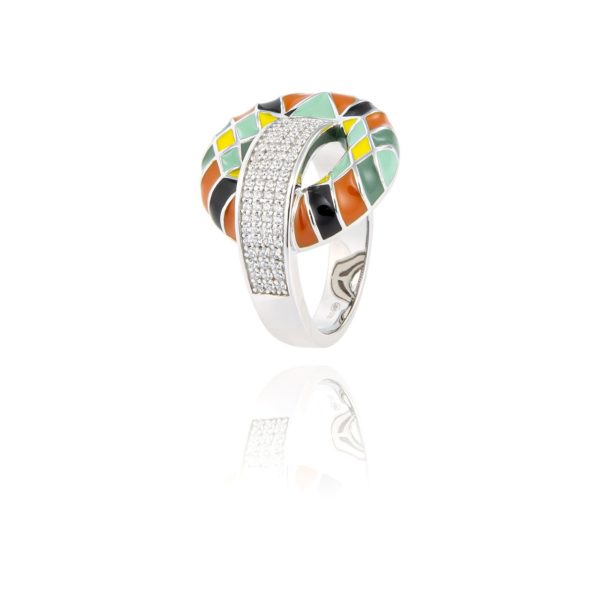 Una Storia BG14008 Collection Burano Bague argent zircons email