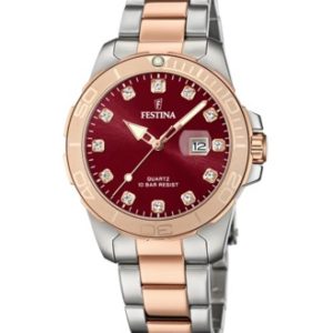 Festina F20505/2 Collection Boyfriend Montre dame Quartz Bracelet bicolor