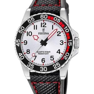 Festina F20460/1 Junior Collection montre enfant-ado quartz bracelet cuir noir