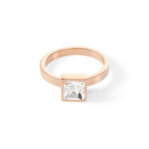 Coeur de Lion Brillant Square Bague Acier inoxydable