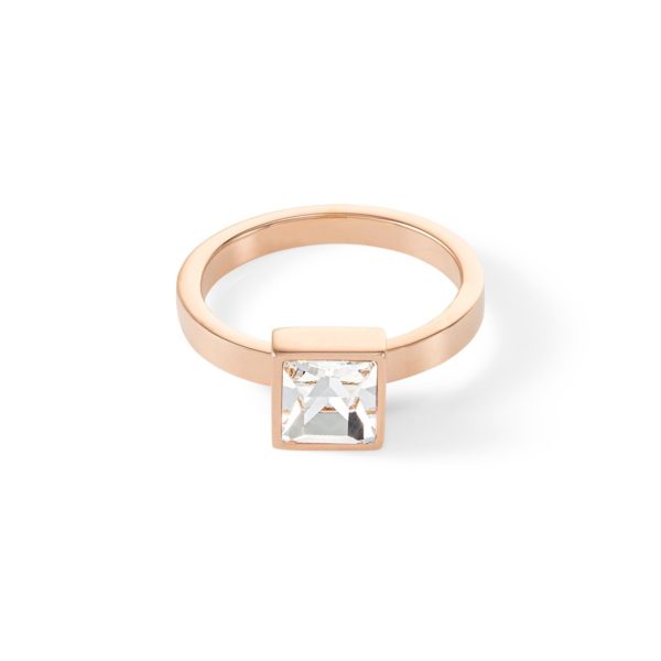 Coeur de Lion Brillant Square Bague Acier inoxydable