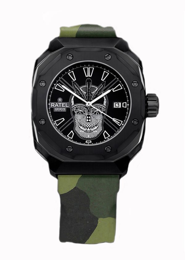 RATEL Black Army Skull 41 mm