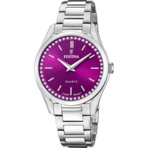Festina F20583/2 montre Dame Cadran rose Bordeaux Acier Inoxydable Garantie 2 ans