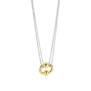 Ti Sento Collier en argent avec pendentif plaqué or jaune. 34019SY