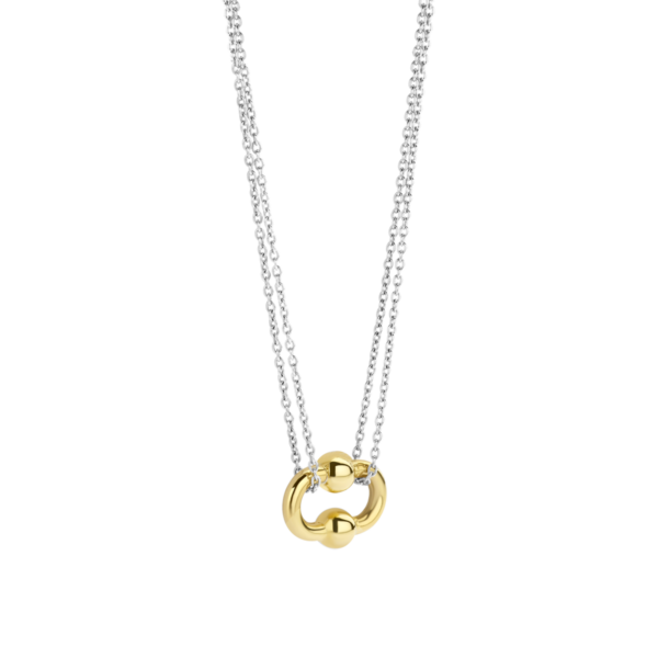 Ti Sento Collier en argent avec pendentif plaqué or jaune. 34019SY