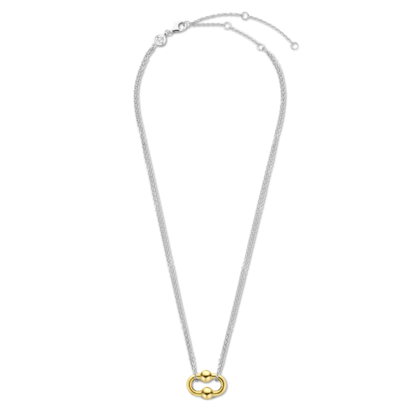 Ti Sento Collier en argent avec pendentif plaqué or jaune. 34019SY