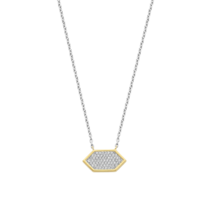 Ti Sento 34040ZY Collier en argent plaqué or et zircons. Ajustable en 5 tailles.