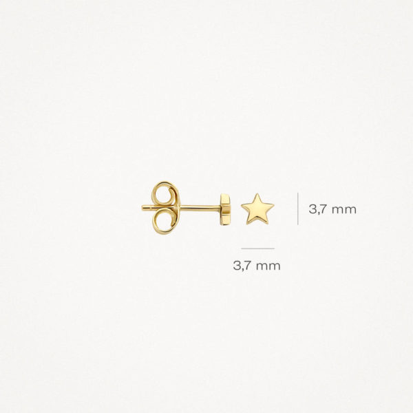 Blush 7247YGO Boucles d'oreilles en forme d'étoile or jaune 14 carats.