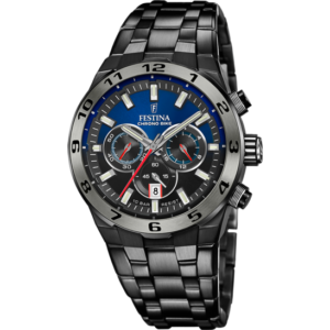f20673_1 Festina Edition Chrono Bike Coffret Acier inoxydable, 44.5mm, date à 6h, étanche 10ATM, garantie 2 ans.