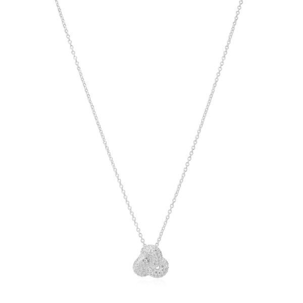 Sif jakobs SJ-N10752-CZ collier argent 925 pendentif Noeud design moderne bijoux élégant brillance
