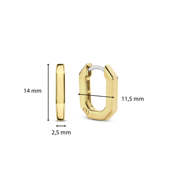 Ti Sento 7929SY Boucles d'oreilles argent 925 plaqué or jaune oval style chic moderne