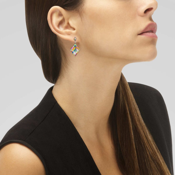 una-storia collection Vernazza BO121222 Boucles d'oreilles argent email zircon fait main maison Française Bijoux luxe