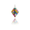 Una Storia Collection Vernazza BQ121222 Pendentif losange en argent, zircon et email. Fait main de maison Française. Bijoux de luxe.