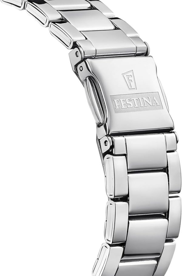 Festina F20622/M Montre dame, cadran rose, 3 aiguilles, bracelet acier, garantie 2 ans.