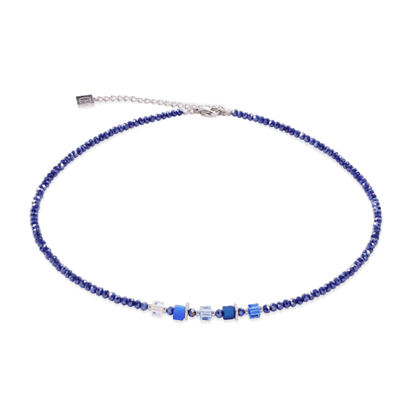 Coeur de Lion 4464100700 Joyful Colours Collier en acier inoxydable, oeil de tiger synthétique, verre taillé et Swarovski® Réglable