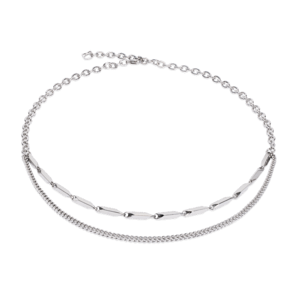 Coeur de Lion 0801/10-1700 collier en acier inoxydable. Double rang.
