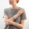 Coeur de Lion 0801/10-1700 collier en acier inoxydable. Double rang.