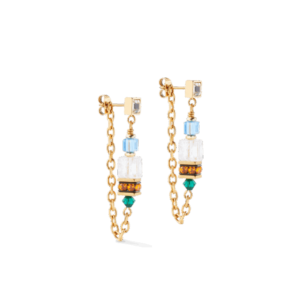 Coeur de Lion 3020211516 Boucles d'oreilles en acier inoxydable, swarovski et cristal de roche. Fait mains en Allemagne