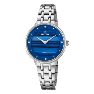Festina F20600/A Mademoiselle montre dame acier inoxydable boucle déployante cadran bleu garantie 2 ans