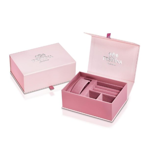 Festina F20701/2 Mademoiselle montre dame acier cadran rose date à 6h quartz bracelet cuir rose garantie 2 ans