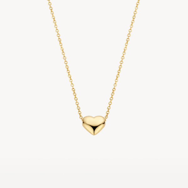 Blush 3062YGO Collier en or jaune 14 carats avec un pendentif coeur symbole d'amour et d'amitié.