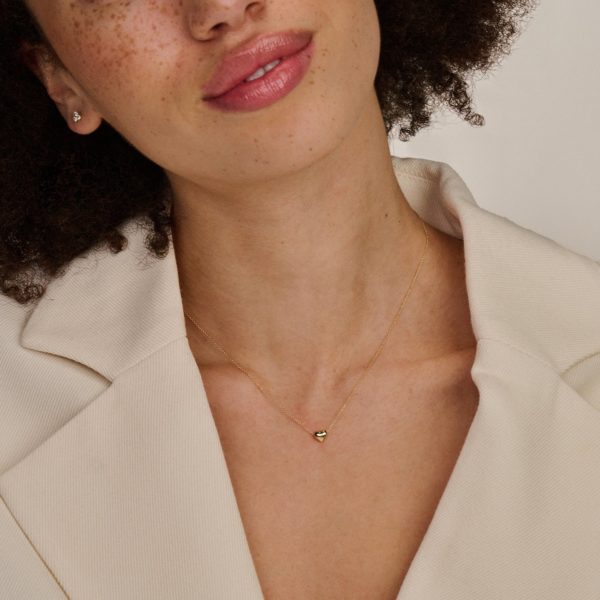Blush 3062YGO Collier en or jaune 14 carats avec un pendentif coeur symbole d'amour et d'amitié.