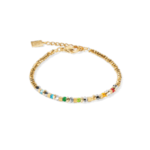Coeur de Lion 4359/30-1516 Bracelet collection Golden Whisper Rainbow Acier inoxydable plaqué or, Swarovski ®, hématite. Bijou pour dame.