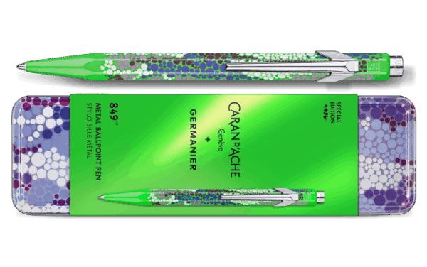 Caran d'Ache Germanier stylo bille fluo Vert Edition Spéciale Fulgureuse Ecriture cadeau Swiss made